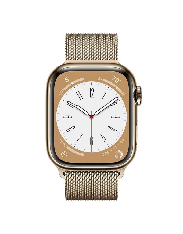 Apple Watch Series 8 45MM GPS + Cellular Gold Stainless Steel Case Stainless Steel Loop A2774 (Brand New) Supply