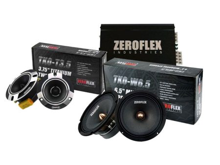 Zeroflex NZ4120 4X120rms 4ohm AMP & TKO T3.5 3.5  Titanium Super Car Tweeter (pair)  &  TKO-W6.5 6.5   Car Midbass Drivers 100rms (2pair)  (Combo Pack) Hot on Sale