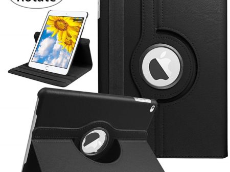 Apple iPad 7th Gen Smart Leather Case, 7 Generation 10.2 Rotating 360 Degree Stand Cover (Black) Supply