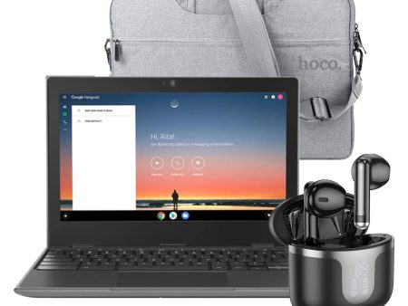 Lenovo Chromebook 100E Gen 2 11.6-inch N4000 4GB 32GB (Good Pre-Owned) + TWS Earbuds (EQ7) + Laptop Bag  (Bundle Deal) Online now