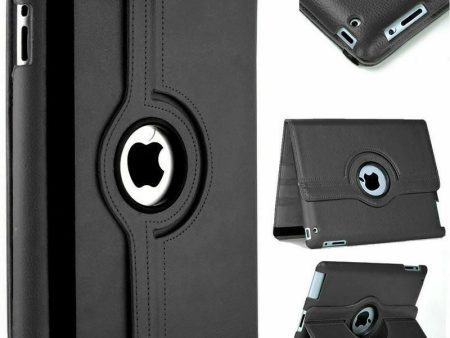 Apple iPad Air 5 5th Gen 10.9  2022 Leather Case, Rotating 360 Degree Stand Smart Cover (Black) Online