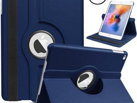 Apple iPad 7th Gen Smart Leather Case, 7th Generation 10.2 Rotating 360 Degree Stand Cover (Navy Blue) Online Hot Sale