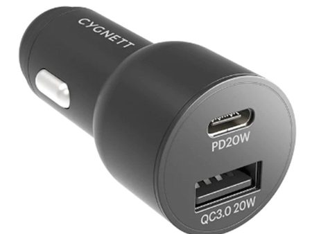 Cygnett 20W Dual Port Car Charger (20W USB-A + 20W USB-C) Online now