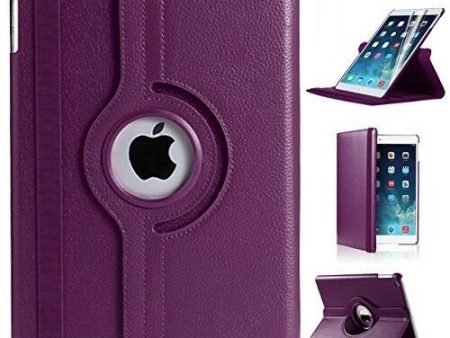 Apple iPad 7th Gen Smart Leather Case, 7th Generation 10.2 Rotating 360 Degree Stand Cover (Purple) Online Sale