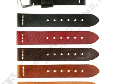 VSB No. 330 Vintage Watch Straps with Hand-Sewn Stitching (20mm - 22mm) Online Sale