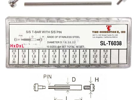 Universal Stainless Steel T-bar   Screw Bar Assortment (Large Size Bars) Discount