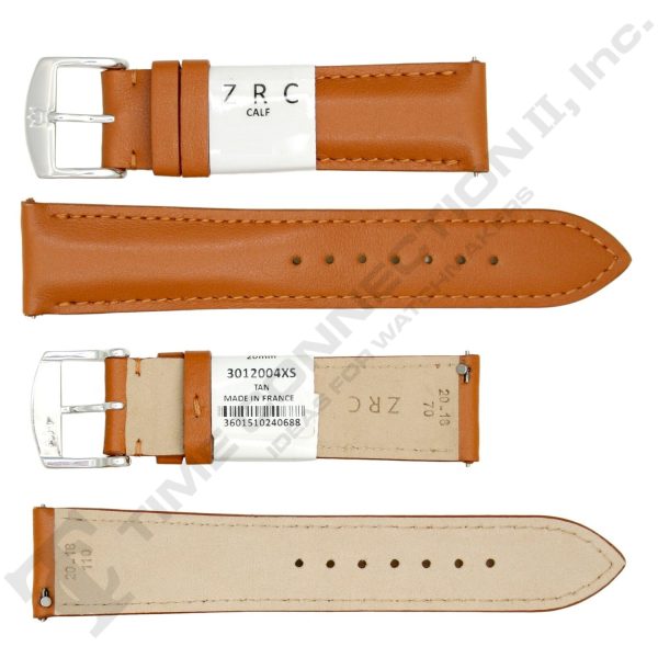 ROCHET ZRC No. 301 Calfskin Grain Fine Leather Quick Release SHORT Straps (12mm~22mm) Online