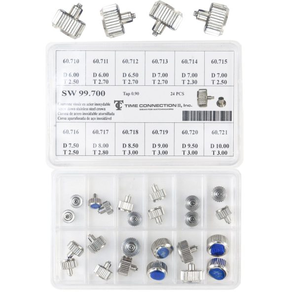 Stainless Steel Colored Screw-On Crowns (Assortment 24 Pieces) For Cheap