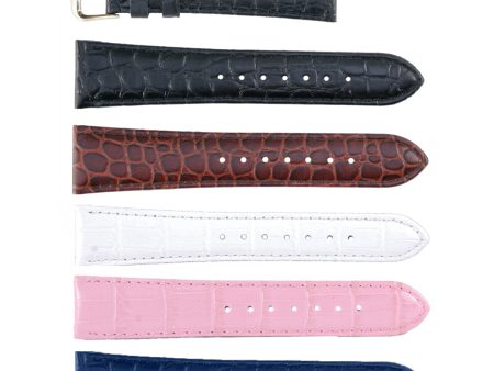 Banda No. 143 Long Crocodile Grain Fine Leather Straps (12mm~22mm) Online